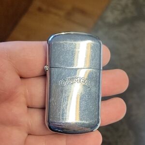 Vintage 1980s Chrome Camel Zippo Style Flip Lighter
